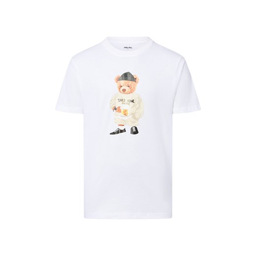 Chill Pill Koszulka męska - Beer Bear Mężczyźni Bawełna biały nadruk ze sklepu vangraaf w kategorii T-shirty męskie - zdjęcie 185417728