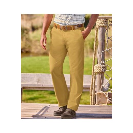 Spodnie chinosy z twillu ze stretchem Atlas For Men L okazyjna cena Atlas For Men