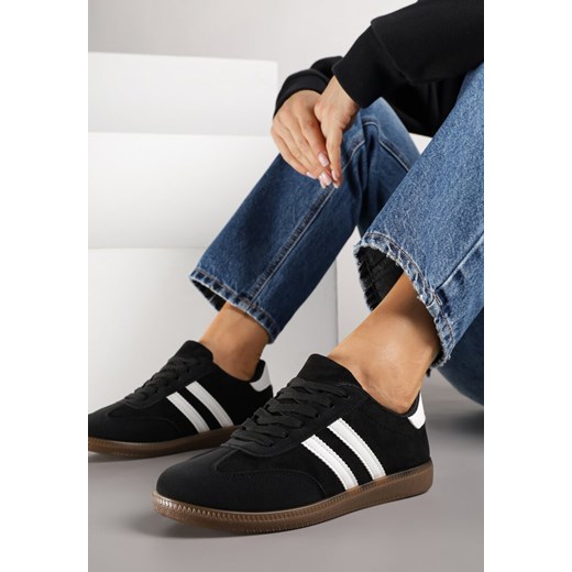 Czarne Sneakersy z Geometrycznym Wzorem Naliette ze sklepu renee.pl w kategorii Buty sportowe damskie - zdjęcie 185420709