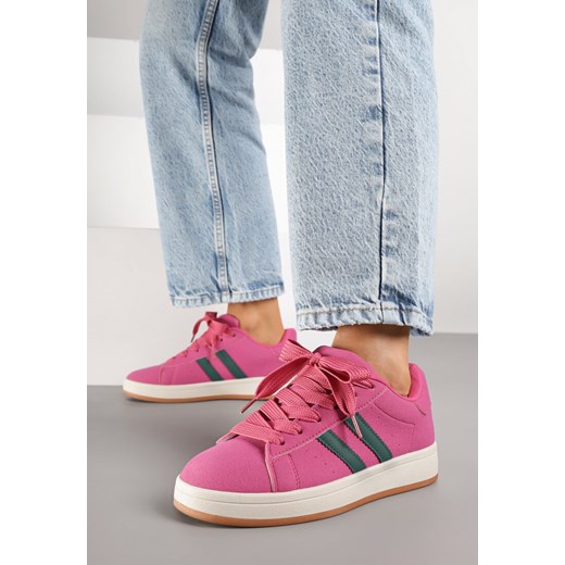 Różowe Sneakersy z Geometrycznym Wzorem Rillomia ze sklepu renee.pl w kategorii Buty sportowe damskie - zdjęcie 185420787
