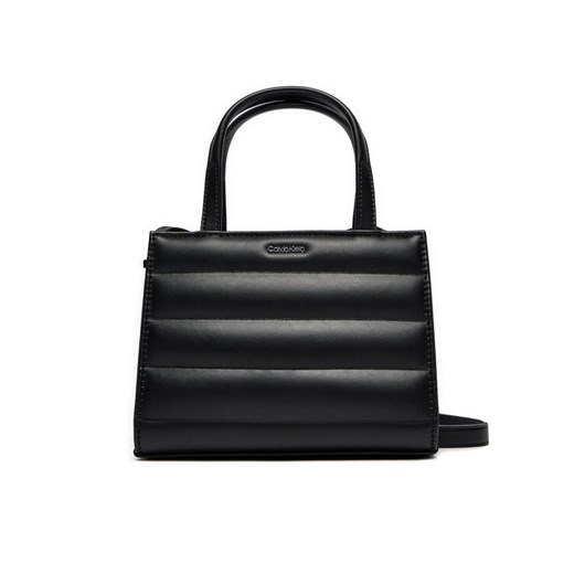 Calvin Klein Torebka Line Quilt Mini Tote K60K612116 Czarny ze sklepu MODIVO w kategorii Torebki damskie - zdjęcie 185423059