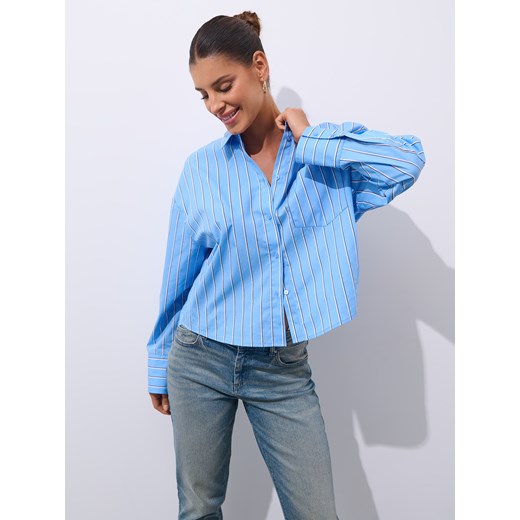 Mohito - Koszula w paski - błękitny ze sklepu Mohito w kategorii Koszule damskie - zdjęcie 185423326