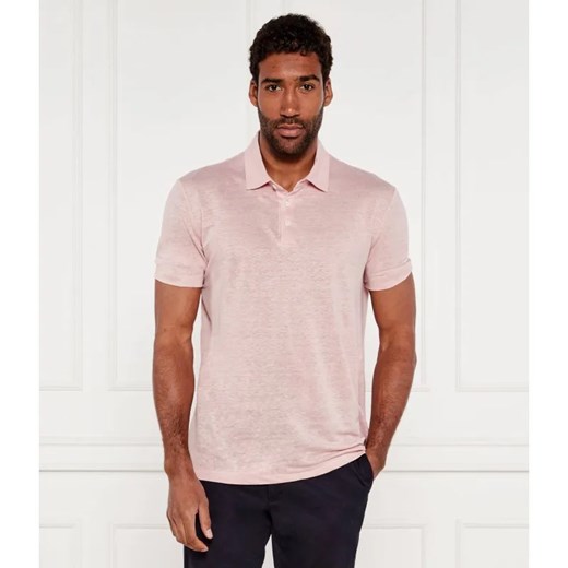 BOSS BLACK Lniane polo Parris 73_DB | BECKHAM x BOSS | Regular Fit ze sklepu Gomez Fashion Store w kategorii T-shirty męskie - zdjęcie 185424028
