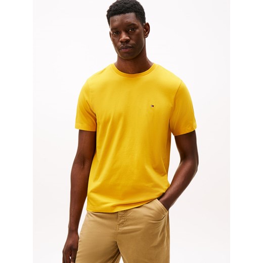 Tommy Hilfiger Koszulka męska Mężczyźni Bawełna żółty jednolity ze sklepu vangraaf w kategorii T-shirty męskie - zdjęcie 185425605