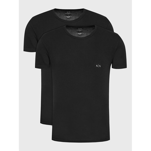 Armani Exchange Komplet 2 t-shirtów 956005 CC282 07320 Czarny Slim Fit ze sklepu MODIVO w kategorii T-shirty męskie - zdjęcie 185426577