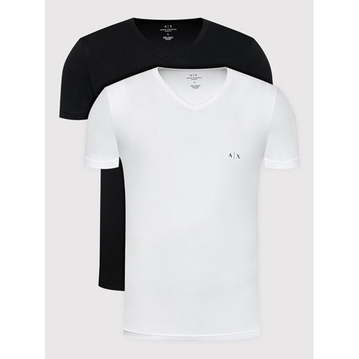 Armani Exchange Komplet 2 t-shirtów 956004 CC282 42520 Czarny Regular Fit ze sklepu MODIVO w kategorii T-shirty męskie - zdjęcie 185426596