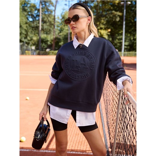 Sinsay - Bluza - granatowy Sinsay L wyprzedaż Sinsay