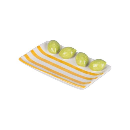 Villa d´Este Półmisek &quot;Fruit Life&quot; w kolorze żółto-pomarańczowym - dł. 15 cm ze sklepu Limango Polska w kategorii Misy i tace dekoracyjne - zdjęcie 185429517