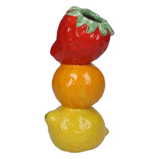 Kersten Wazon &quot;Fruits&quot; w kolorze czerwono-pomarańczowo-żółtym - 10 x 20 x 8 cm ze sklepu Limango Polska w kategorii Wazony - zdjęcie 185429865