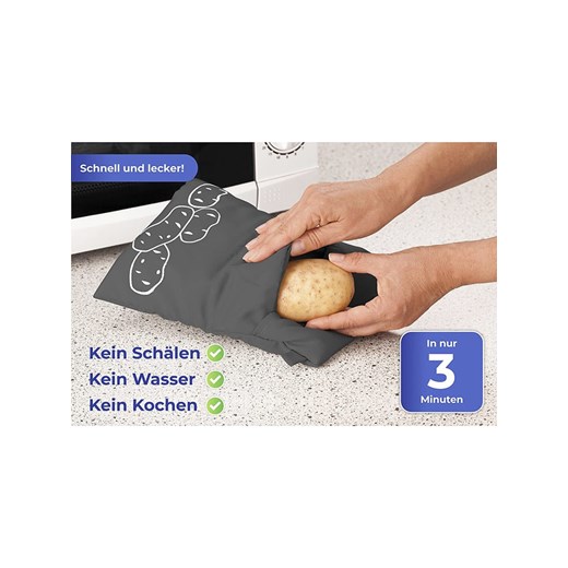 Wenko Woreczek w kolorze szarym do gotowania w kuchence mikrofalowej - 25 x 21 Wenko onesize okazja Limango Polska