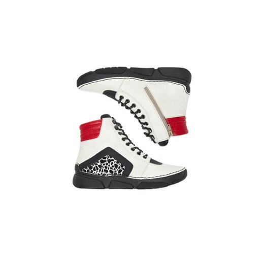 Trzewiki Rieker 45904-60 Biały Rieker 37 eobuwie.pl