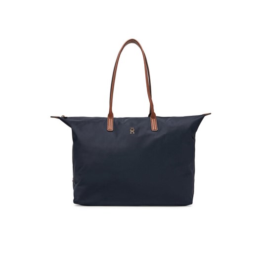 Tommy Hilfiger Torebka Popette Maxi Tote AW0AW17996 Granatowy ze sklepu MODIVO w kategorii Torby Shopper bag - zdjęcie 185431375