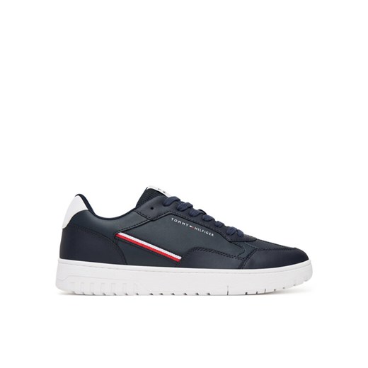 Sneakersy Tommy Hilfiger Th Basket Core Stripes FM0FM05631 Granatowy ze sklepu eobuwie.pl w kategorii Buty sportowe męskie - zdjęcie 185434357