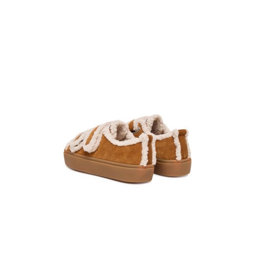 Sneakersy Inuikii Shearling Low Velcro 1001.001.0231 Brązowy Inuikii 40 eobuwie.pl