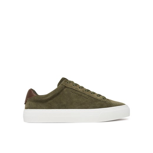 Tommy Hilfiger Sneakersy Premium Dress Cupsole FM0FM05573 Khaki ze sklepu MODIVO w kategorii Buty sportowe męskie - zdjęcie 185435467