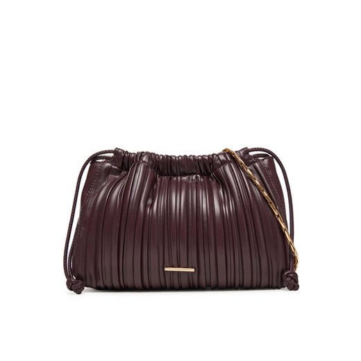 Calvin Klein Torebka Plisse Drawstring Bag LV04F3076G Bordowy ze sklepu MODIVO w kategorii Kopertówki - zdjęcie 185435546