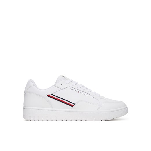 Tommy Hilfiger Sneakersy Th Basket Core Stripes FM0FM05631 Biały ze sklepu MODIVO w kategorii Buty sportowe męskie - zdjęcie 185435635