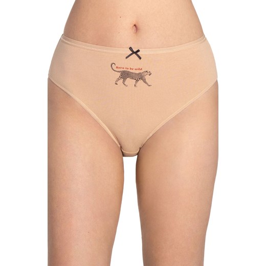 3-pack bawełniane figi damskie L-127BI-32, Kolor czarno-beżowo-ceglany, Rozmiar L, LAMA ze sklepu Primodo w kategorii Majtki damskie - zdjęcie 185436896