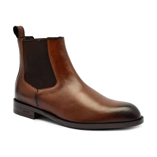 BOSS BLACK Skórzane sztyblety Tayil_Cheb_bu ze sklepu Gomez Fashion Store w kategorii Buty zimowe męskie - zdjęcie 185437499