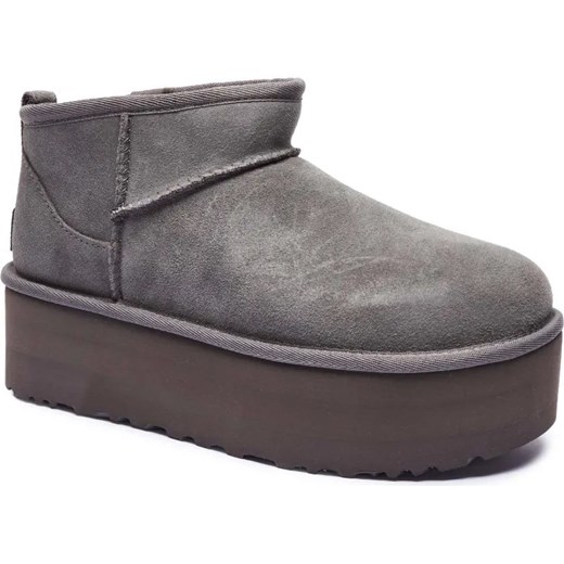 UGG Skórzane śniegowce W CLASSIC ULTRA MINI | z dodatkiem wełny ze sklepu Gomez Fashion Store w kategorii Śniegowce damskie - zdjęcie 185437908