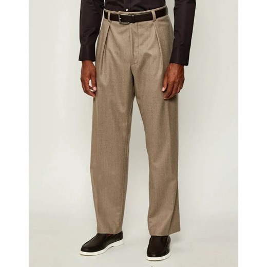 BOSS BLACK Wełniane spodnie BECKHAM x BOSS | Relaxed fit ze sklepu Gomez Fashion Store w kategorii Spodnie męskie - zdjęcie 185440648