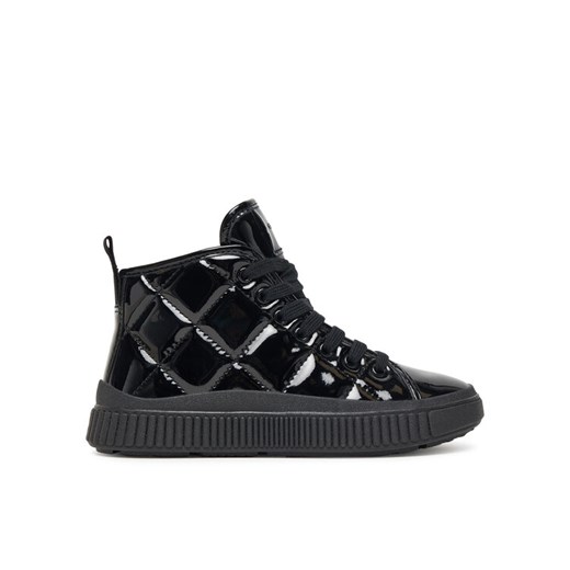 Sneakersy Geox J Laquinny J56M3F 000HH C9999 S Czarny ze sklepu eobuwie.pl w kategorii Buty sportowe dziecięce - zdjęcie 185440846