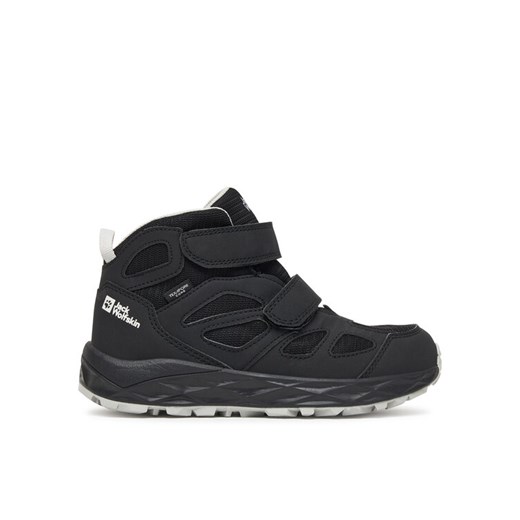 Sneakersy Jack Wolfskin Woodland 2 Texapore Mid Vc A64865 Czarny ze sklepu eobuwie.pl w kategorii Buty sportowe dziecięce - zdjęcie 185440875