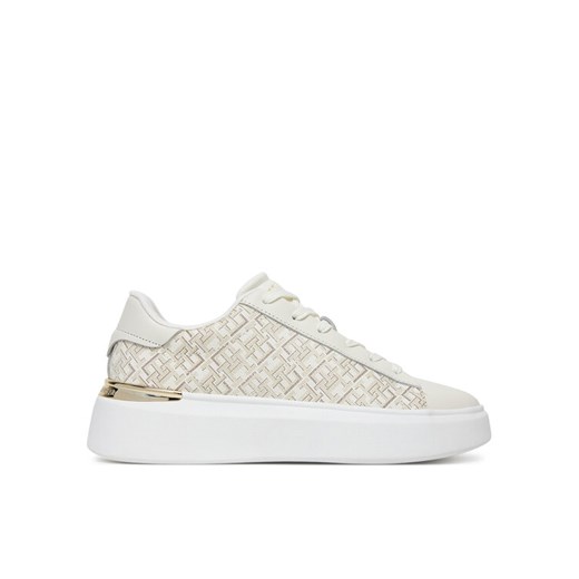 Sneakersy Tommy Hilfiger Monogram Platform Snk FW0FW09155 Écru ze sklepu eobuwie.pl w kategorii Buty sportowe damskie - zdjęcie 185440906