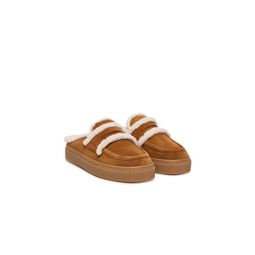 Klapki Inuikii Mule Wool 1004.017.0011 Brązowy Inuikii 40 eobuwie.pl