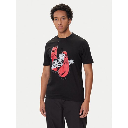 HUGO T-Shirt Diboxer 50542560 Czarny Regular Fit ze sklepu MODIVO w kategorii T-shirty męskie - zdjęcie 185441847