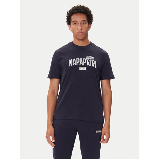 Napapijri T-Shirt S-Funes Ss NP0A88UA Granatowy Regular Fit ze sklepu MODIVO w kategorii T-shirty męskie - zdjęcie 185442007