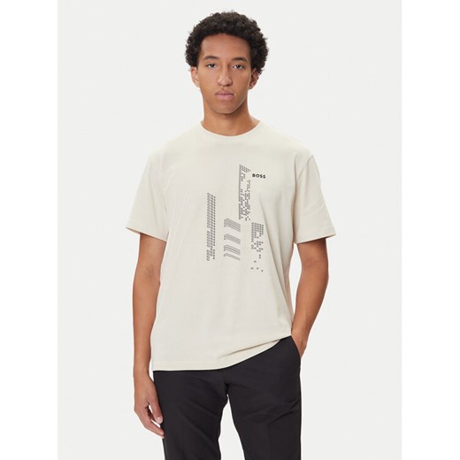 BOSS T-Shirt GRX Zone 50552184 Beżowy Relaxed Fit ze sklepu MODIVO w kategorii T-shirty męskie - zdjęcie 185444076
