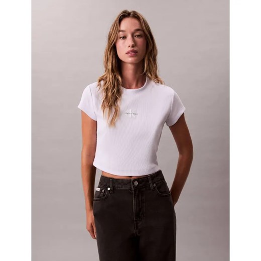 Calvin Klein Jeans T-shirt | Cropped Fit ze sklepu Gomez Fashion Store w kategorii Bluzki damskie - zdjęcie 185444825