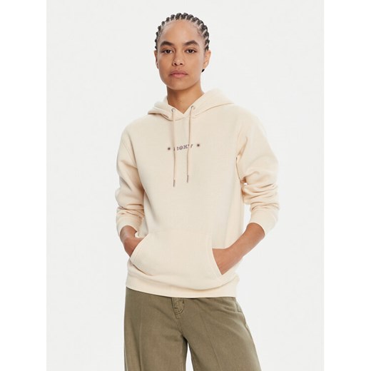 Roxy Bluza ERJFT05021 Beżowy Regular Fit ze sklepu MODIVO w kategorii Bluzy damskie - zdjęcie 185446138