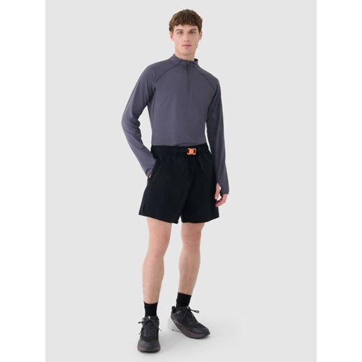 Męskie spodenki casual 4F 4FWSS25TSHOM533 - czarne ze sklepu Sportstylestory.com w kategorii Spodenki męskie - zdjęcie 185446578