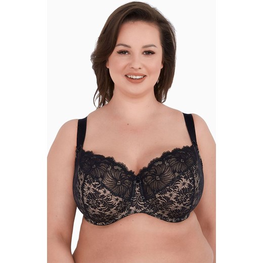 Gaia biustonosz miękki soft czarno-beżowy Chantal 534 Maxi, Kolor czarno-beżowy, Rozmiar 105C, Gaia ze sklepu Primodo w kategorii Biustonosze - zdjęcie 185447156