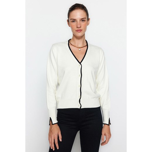 trendyol Kardigan w kolorze kremowo-czarnym Trendyol M okazja Limango Polska