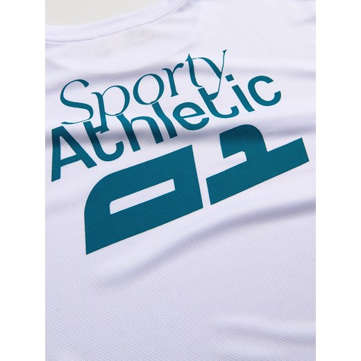 Reserved - Szybkoschnący t-shirt z nadrukiem - biały Reserved 140 (9 lat) Reserved