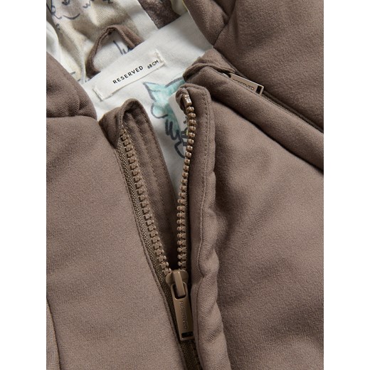 Reserved - Ocieplany kombinezon z kapturem - brązowy Reserved 80 (9-12 m.) Reserved