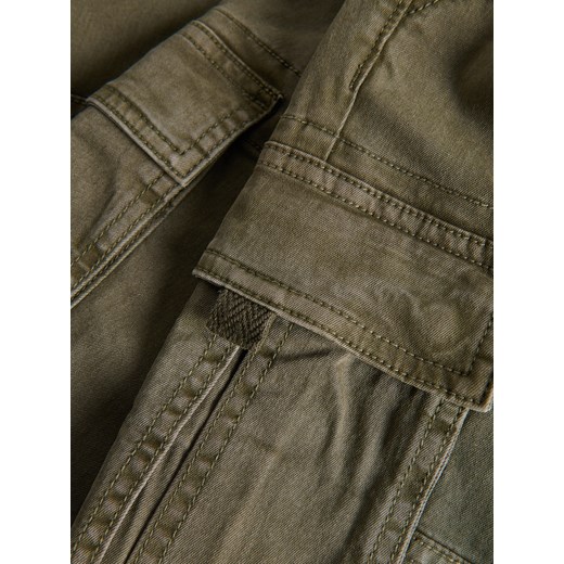 Reserved - Spodnie cargo slim fit - ciemnozielony Reserved XL Reserved