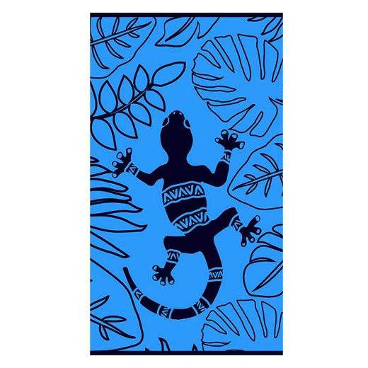 Le Comptoir de la Plage Ręcznik plażowy &quot;Goji - Festo&quot; w kolorze niebieskim - 170 x 90 cm ze sklepu Limango Polska w kategorii Ręczniki - zdjęcie 185452245