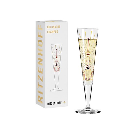 RITZENHOFF Kieliszek &quot;Goldnacht&quot; w kolorze złoto-różowym do szampana - 205 ml ze sklepu Limango Polska w kategorii Naczynia - zdjęcie 185452246