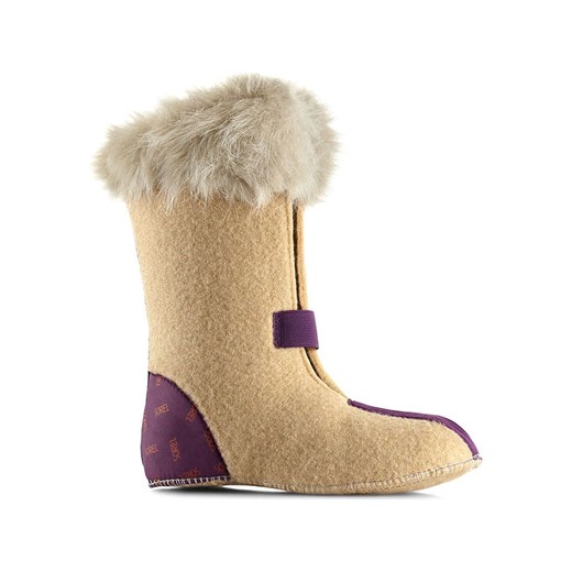 Sorel Buty wewnętrzne &quot;Joan of Arctic&quot; w kolorze beżowo-fioletowym ze sklepu Limango Polska w kategorii Buty zimowe dziecięce - zdjęcie 185452347