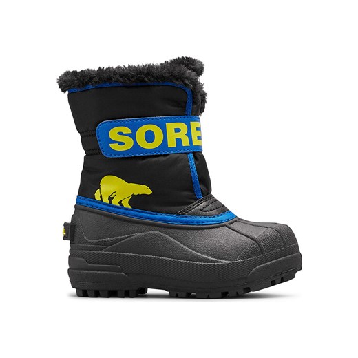 Sorel Botki zimowe &quot;Snow Commander&quot; w kolorze czarno-niebieskim ze sklepu Limango Polska w kategorii Buty zimowe dziecięce - zdjęcie 185452359