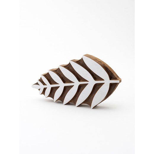 Samimi Stempel &quot;Leaf&quot; w kolorze jasnobrązowo-białym - 10 x 6 cm ze sklepu Limango Polska w kategorii Zabawki - zdjęcie 185452458