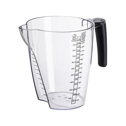 Plast Team Pojemnik w kolorze czarnym z miarką - 1,5 l ze sklepu Limango Polska w kategorii Akcesoria kuchenne - zdjęcie 185452715
