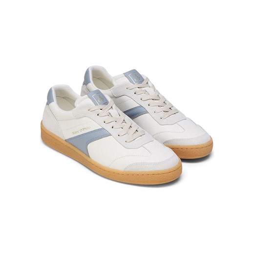 Marc O´Polo Skórzane sneakersy w kolorze biało-błękitnym ze sklepu Limango Polska w kategorii Buty sportowe damskie - zdjęcie 185452799