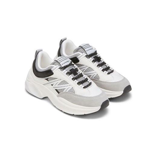 Marc O´Polo Skórzane sneakersy w kolorze biało-szarym ze sklepu Limango Polska w kategorii Buty sportowe damskie - zdjęcie 185452829