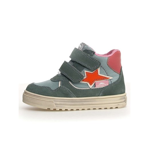 Naturino Skórzane sneakersy "Hess 3" w kolorze turkusowo-różowym Naturino 21 wyprzedaż Limango Polska
