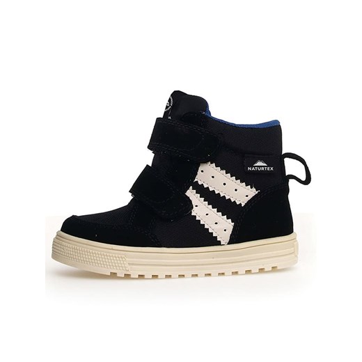 Naturino Skórzane sneakersy &quot;Tabby&quot; w kolorze czarnym ze sklepu Limango Polska w kategorii Buty zimowe dziecięce - zdjęcie 185453147